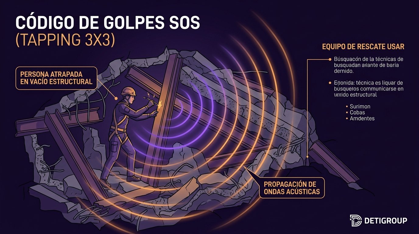 Código de Golpes Acústico y Pito para Auto-Rescate