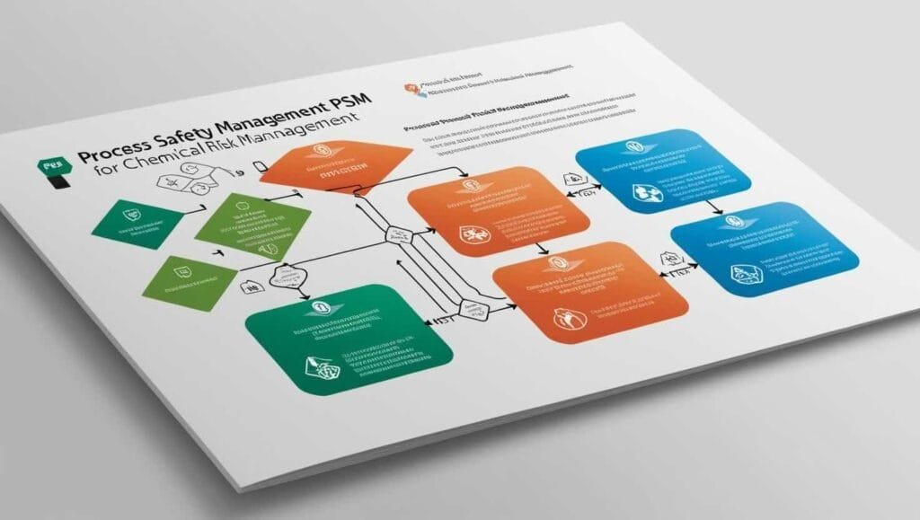 Un diagrama de un sistema de gestión de seguridad químico