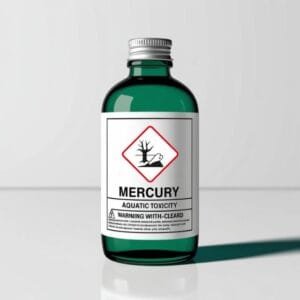 Un producto tóxico para el medio ambiente acuático como el mercurio debe estar etiquetado con el pictograma de peligro ambiental.