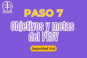 SE ESPECIFICA EL TEMA A TRATAR: OBJETIVOS Y METAS DEL PESV PASO 7 DE LA RESOLUCION 40595