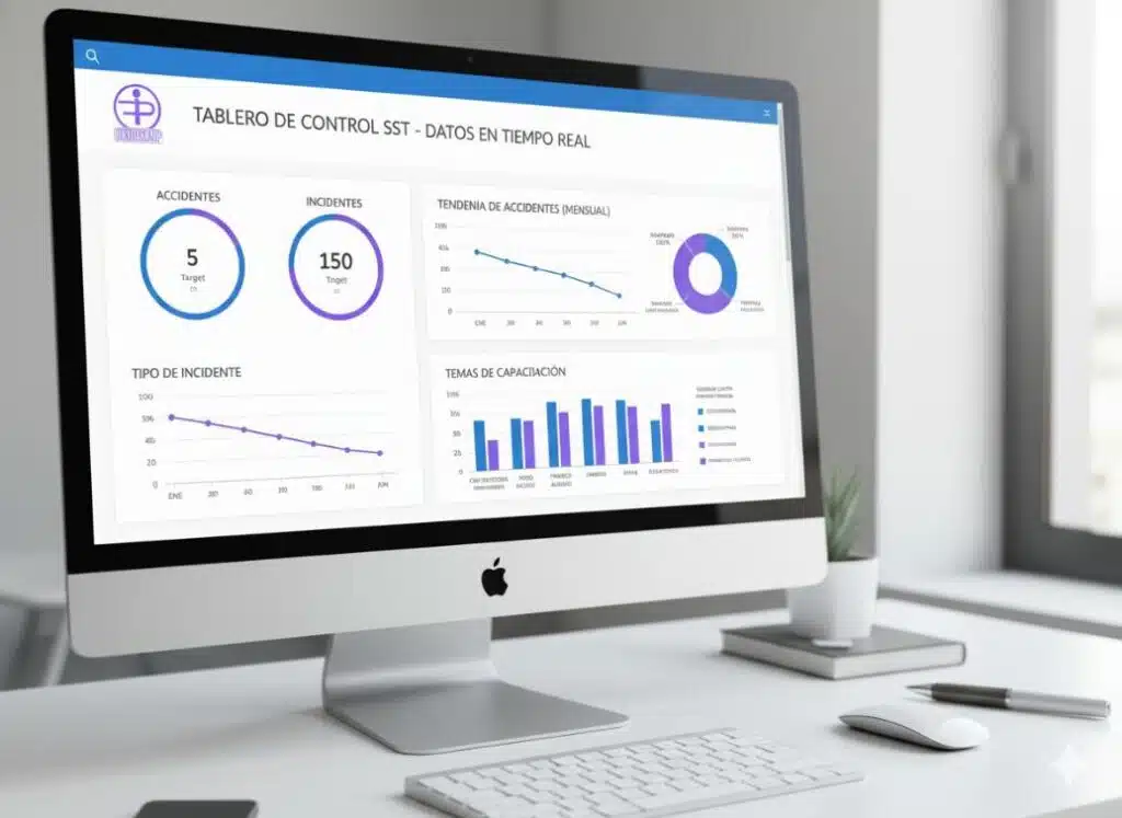 Dashboard en automatizacion con AI donde se muestras graficos de accidentalidad en una empresa.